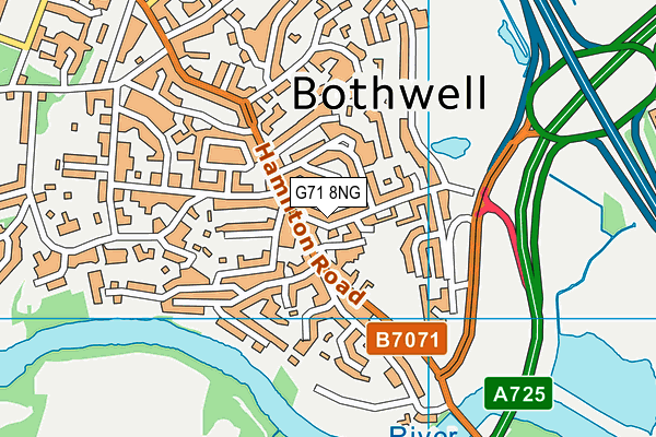 G71 8NG map - OS VectorMap District (Ordnance Survey)