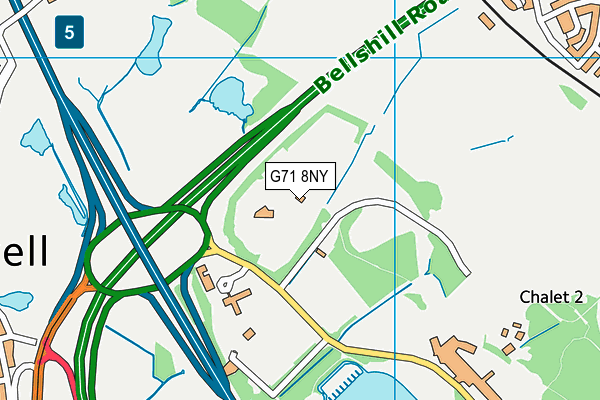 G71 8NY map - OS VectorMap District (Ordnance Survey)