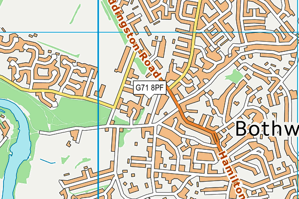 G71 8PF map - OS VectorMap District (Ordnance Survey)