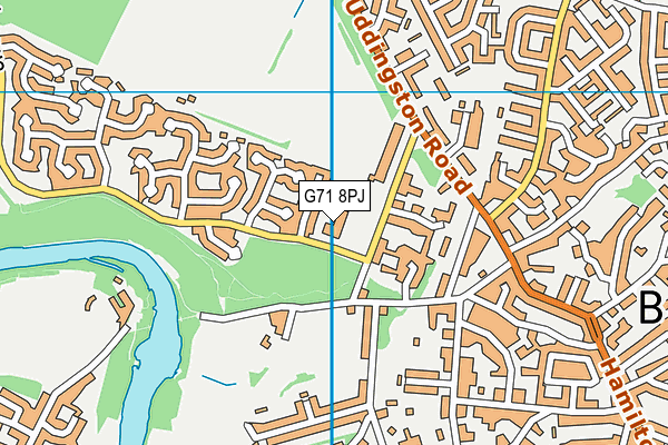 G71 8PJ map - OS VectorMap District (Ordnance Survey)