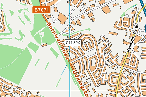 G71 8PX map - OS VectorMap District (Ordnance Survey)