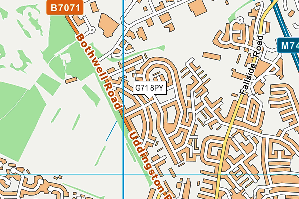 G71 8PY map - OS VectorMap District (Ordnance Survey)