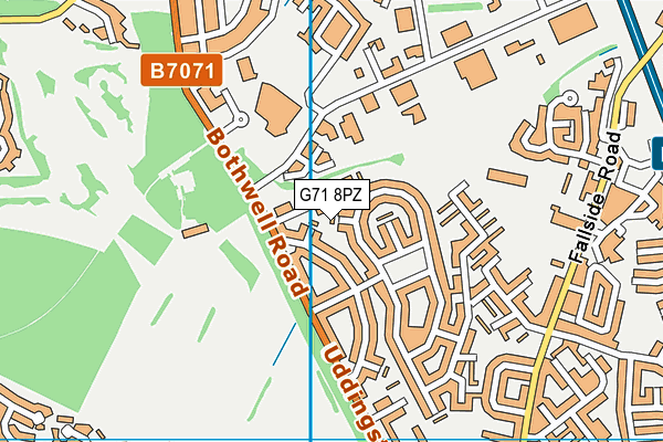 G71 8PZ map - OS VectorMap District (Ordnance Survey)