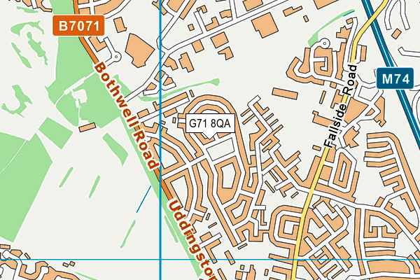 G71 8QA map - OS VectorMap District (Ordnance Survey)