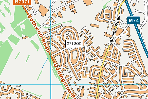 G71 8QD map - OS VectorMap District (Ordnance Survey)