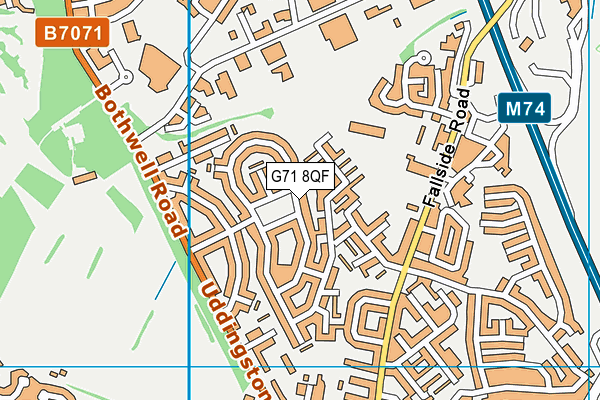 G71 8QF map - OS VectorMap District (Ordnance Survey)