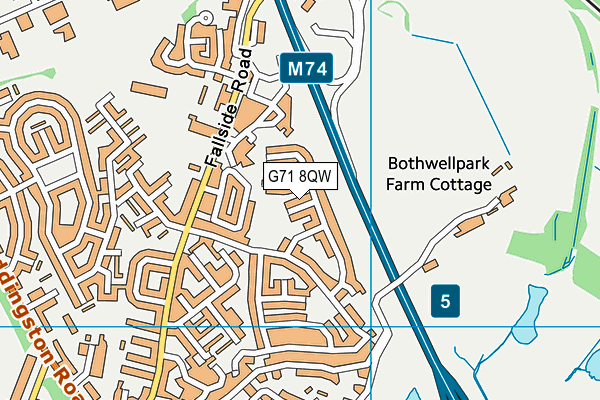 G71 8QW map - OS VectorMap District (Ordnance Survey)