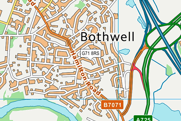 G71 8RS map - OS VectorMap District (Ordnance Survey)