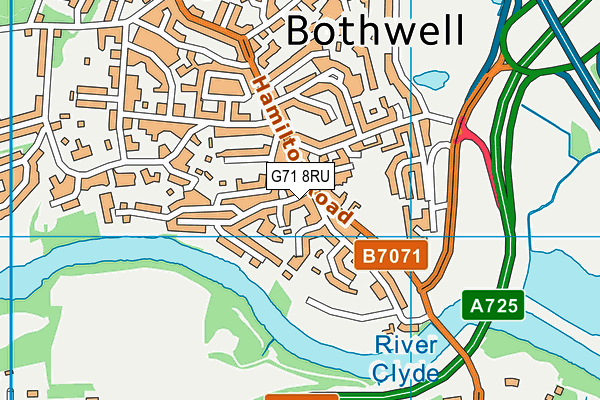 G71 8RU map - OS VectorMap District (Ordnance Survey)