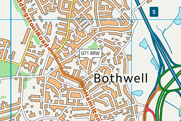 G71 8RW map - OS VectorMap District (Ordnance Survey)