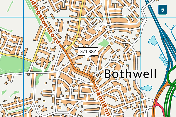 G71 8SZ map - OS VectorMap District (Ordnance Survey)