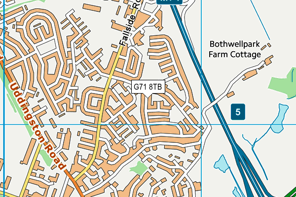 G71 8TB map - OS VectorMap District (Ordnance Survey)