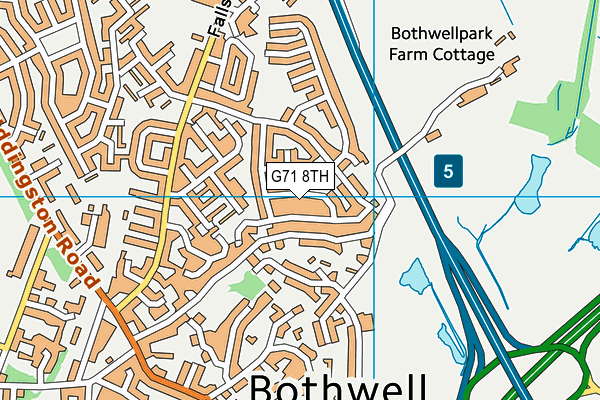 G71 8TH map - OS VectorMap District (Ordnance Survey)