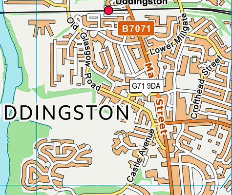 G71 9DA map - OS VectorMap District (Ordnance Survey)