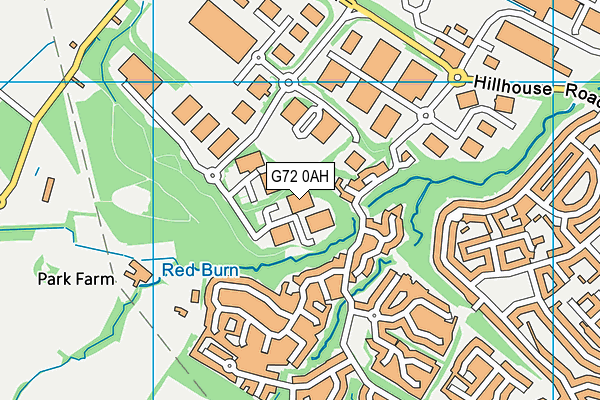 G72 0AH map - OS VectorMap District (Ordnance Survey)