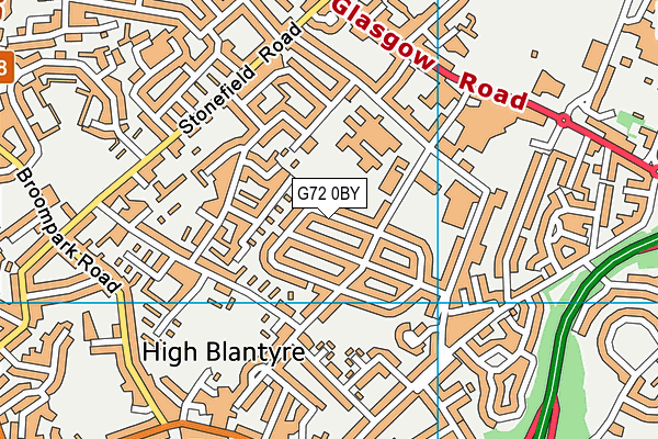 G72 0BY map - OS VectorMap District (Ordnance Survey)