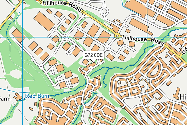 G72 0DE map - OS VectorMap District (Ordnance Survey)