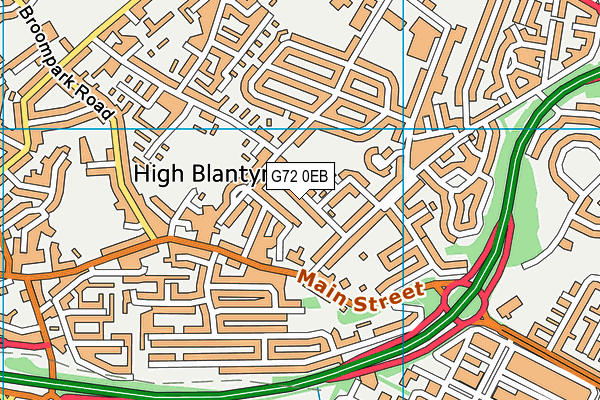 G72 0EB map - OS VectorMap District (Ordnance Survey)