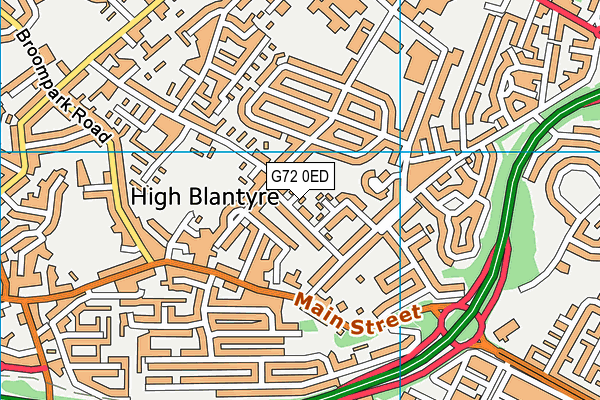 G72 0ED map - OS VectorMap District (Ordnance Survey)