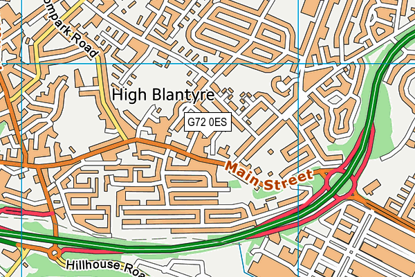 G72 0ES map - OS VectorMap District (Ordnance Survey)