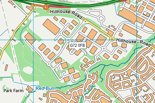 G72 0FB map - OS VectorMap District (Ordnance Survey)