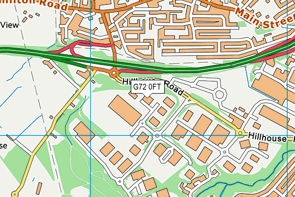 G72 0FT map - OS VectorMap District (Ordnance Survey)