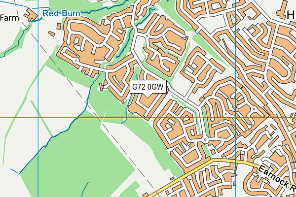 G72 0GW map - OS VectorMap District (Ordnance Survey)