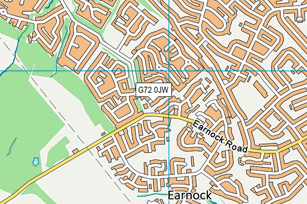 G72 0JW map - OS VectorMap District (Ordnance Survey)