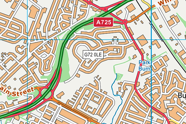 G72 0LE map - OS VectorMap District (Ordnance Survey)