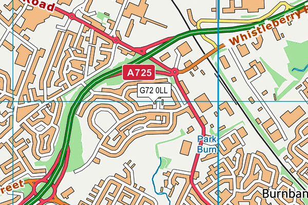 G72 0LL map - OS VectorMap District (Ordnance Survey)
