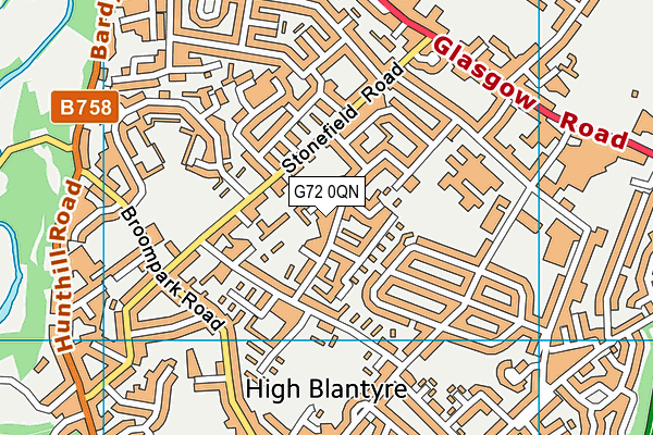 G72 0QN map - OS VectorMap District (Ordnance Survey)
