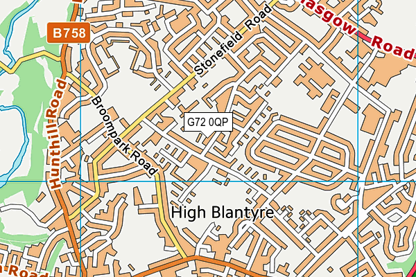 G72 0QP map - OS VectorMap District (Ordnance Survey)