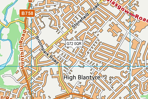 G72 0QR map - OS VectorMap District (Ordnance Survey)