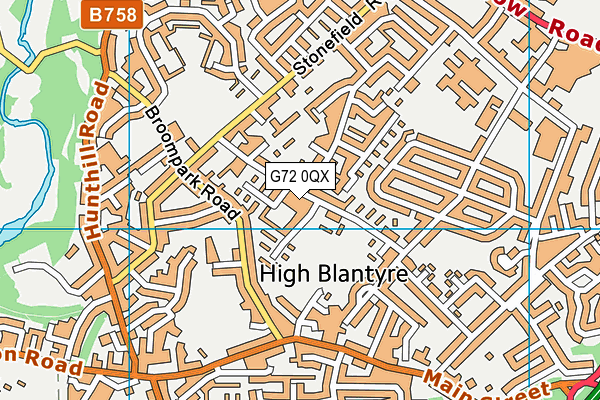 G72 0QX map - OS VectorMap District (Ordnance Survey)