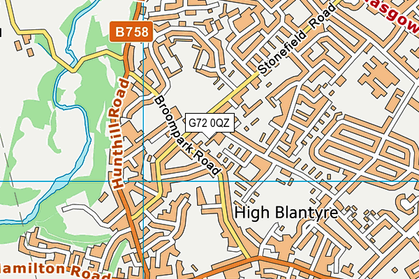G72 0QZ map - OS VectorMap District (Ordnance Survey)