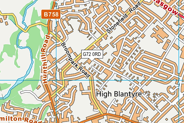 G72 0RD map - OS VectorMap District (Ordnance Survey)