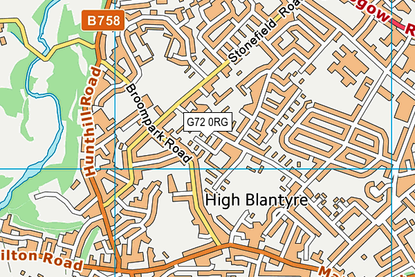 G72 0RG map - OS VectorMap District (Ordnance Survey)