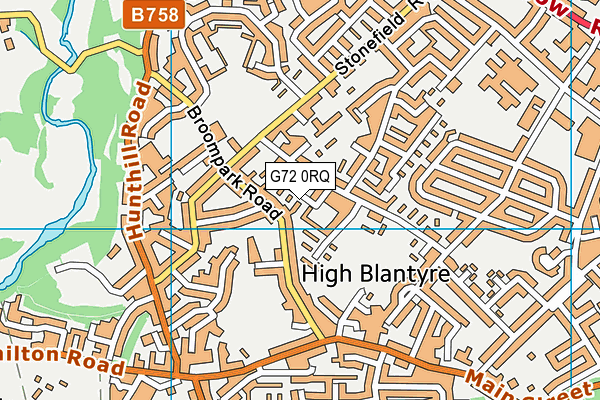 G72 0RQ map - OS VectorMap District (Ordnance Survey)