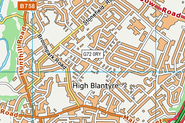 G72 0RY map - OS VectorMap District (Ordnance Survey)