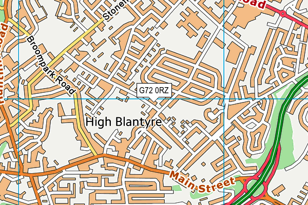G72 0RZ map - OS VectorMap District (Ordnance Survey)