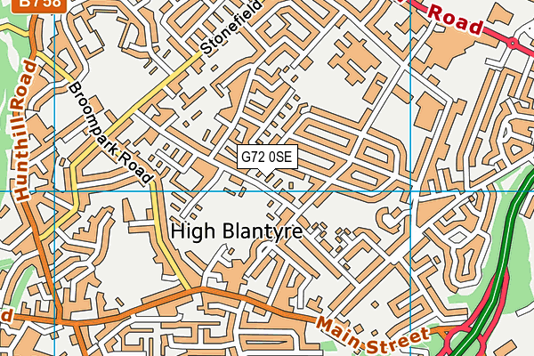 G72 0SE map - OS VectorMap District (Ordnance Survey)