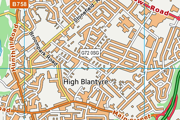 G72 0SG map - OS VectorMap District (Ordnance Survey)
