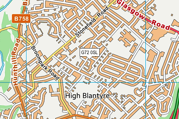 G72 0SL map - OS VectorMap District (Ordnance Survey)