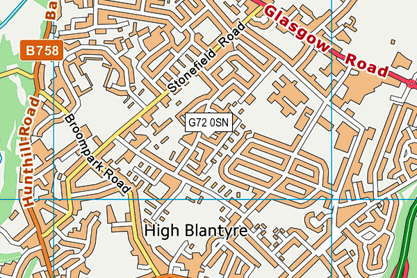 G72 0SN map - OS VectorMap District (Ordnance Survey)