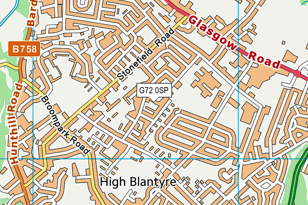 G72 0SP map - OS VectorMap District (Ordnance Survey)