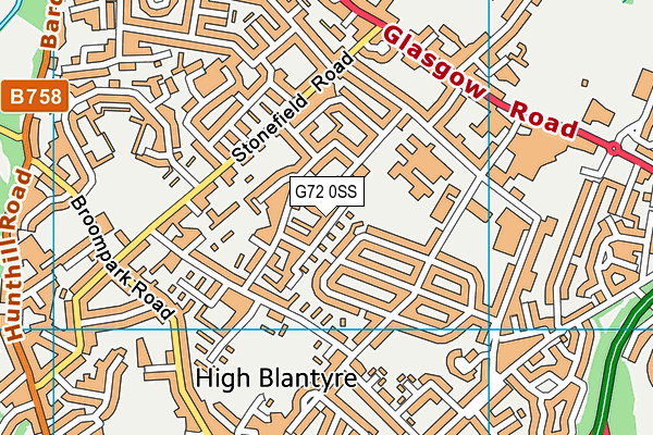 G72 0SS map - OS VectorMap District (Ordnance Survey)