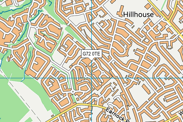 G72 0TE map - OS VectorMap District (Ordnance Survey)