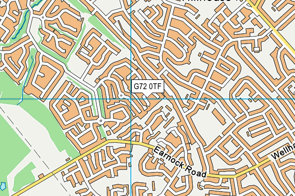 G72 0TF map - OS VectorMap District (Ordnance Survey)