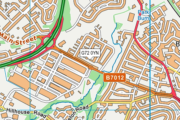 G72 0YN map - OS VectorMap District (Ordnance Survey)