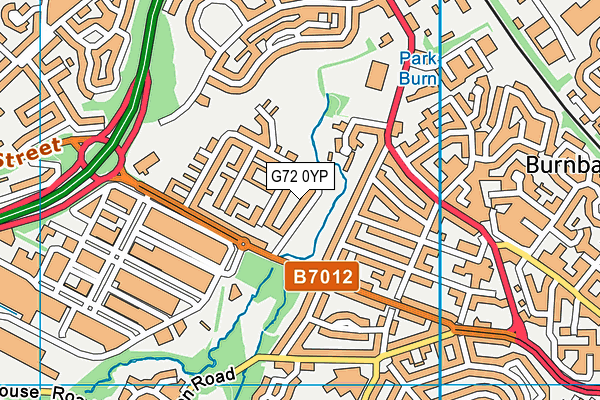 G72 0YP map - OS VectorMap District (Ordnance Survey)